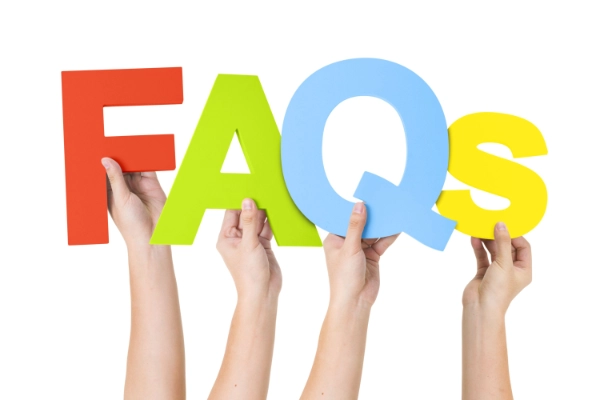 Hand Holding Up FAQ Letters 600X400